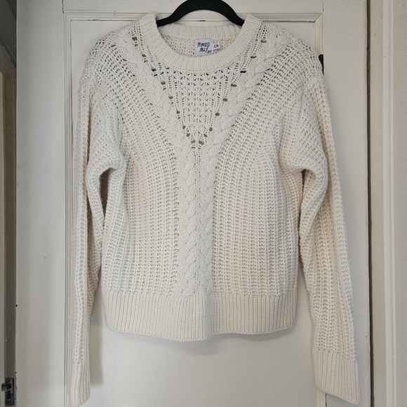 PRINCESS POLLY Kynlee cable knit sweater cream Coastal Small/Medium - Picture 2 of 9